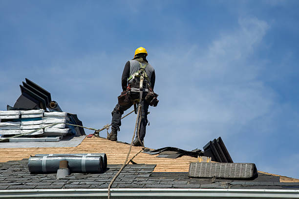 Professional Roofing technician working in Redwood, VA